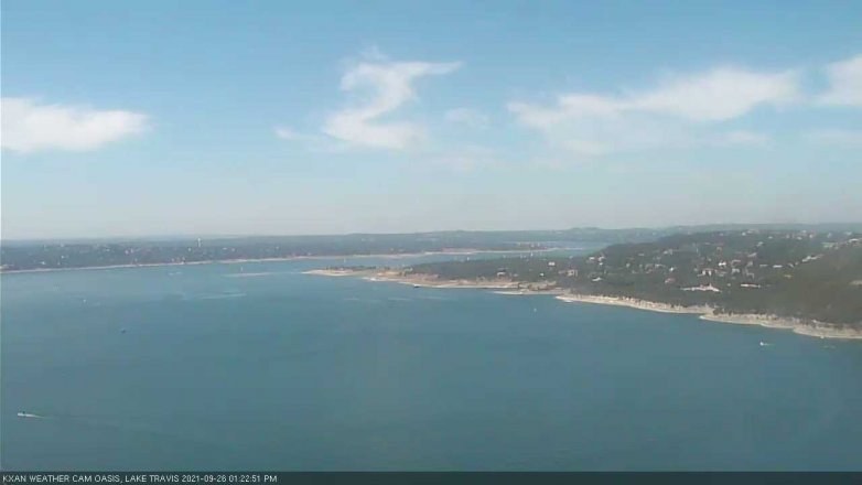 Lake Travis webcam, September 26, 2021 1:25 PM CT
