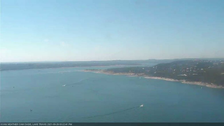 Lake Travis webcam, September 26, 2021 3:25 PM CT