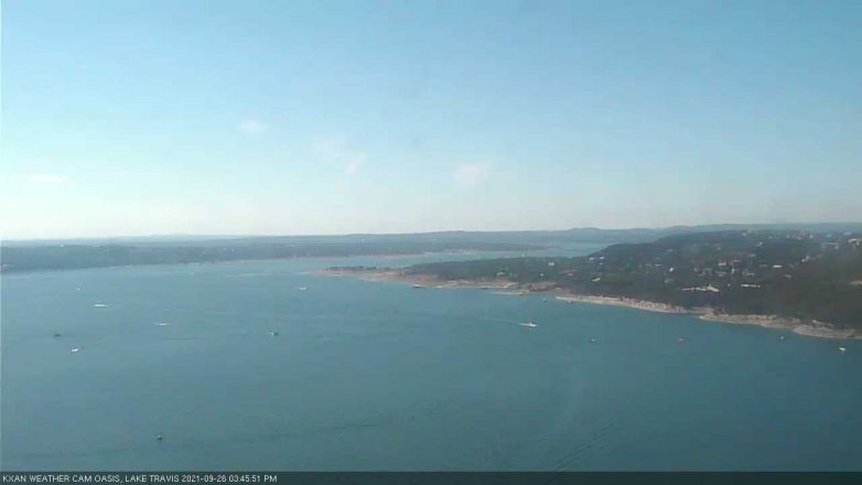 Lake Travis webcam, September 26, 2021 3:45 PM CT