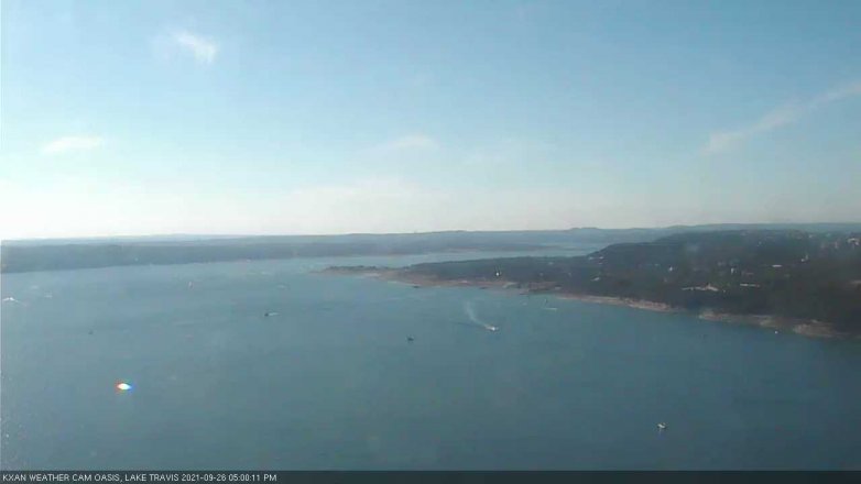 Lake Travis webcam, September 26, 2021 5:00 PM CT