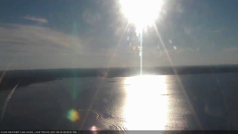 Lake Travis webcam, September 26, 2021 6:00 PM CT