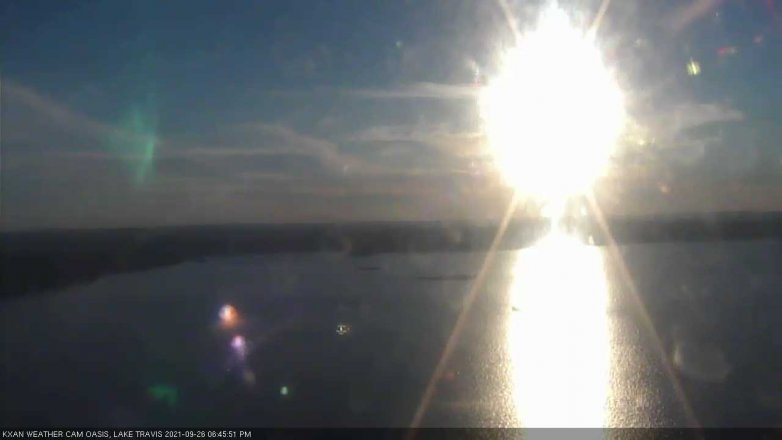 Lake Travis webcam, September 26, 2021 6:45 PM CT