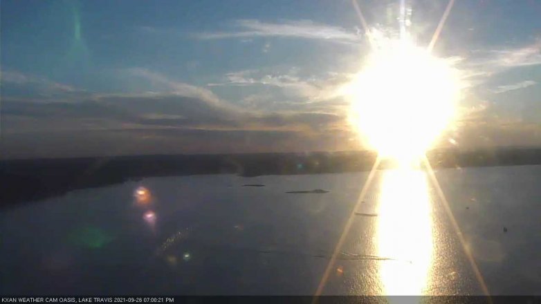 Lake Travis webcam, September 26, 2021 7:00 PM CT