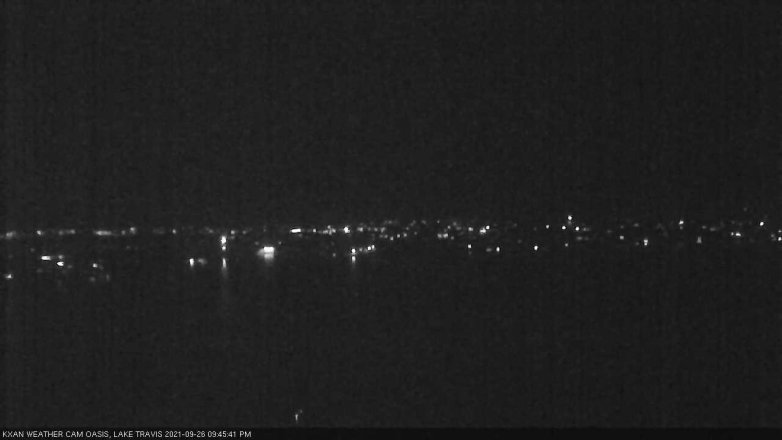 Lake Travis webcam, September 26, 2021 9:45 PM CT