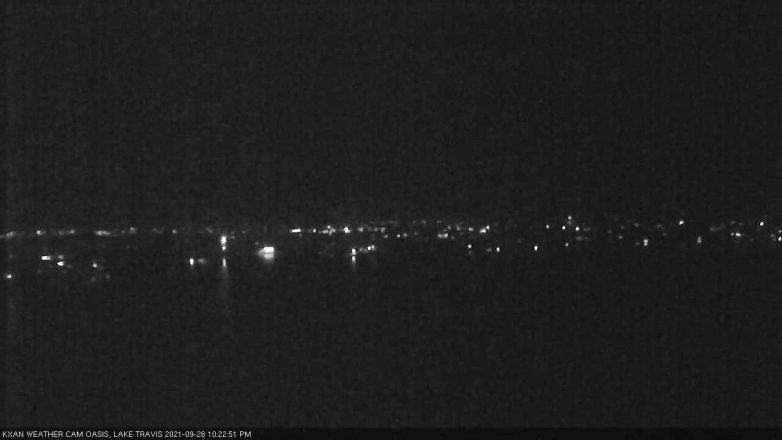 Lake Travis webcam, September 26, 2021 10:25 PM CT