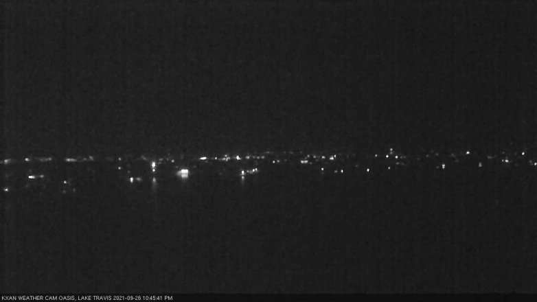 Lake Travis webcam, September 26, 2021 10:45 PM CT