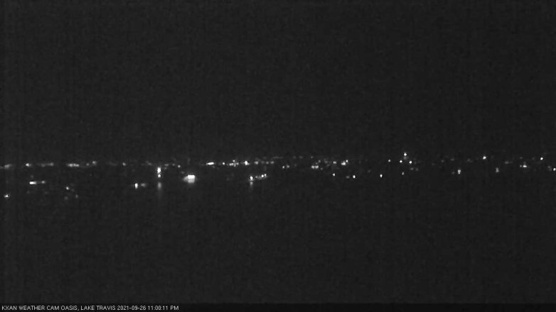 Lake Travis webcam, September 26, 2021 11:00 PM CT