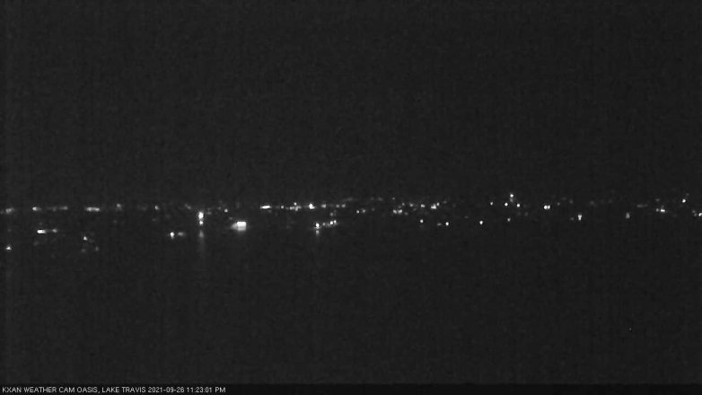 Lake Travis webcam, September 26, 2021 11:25 PM CT