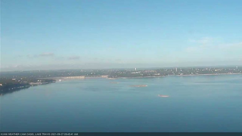 Lake Travis webcam, September 27, 2021 9:45 AM CT
