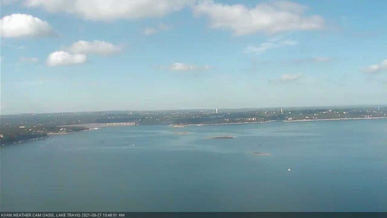 Lake Travis webcam, September 27, 2021 10:45 AM CT