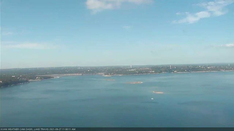 Lake Travis webcam, September 27, 2021 11:00 AM CT