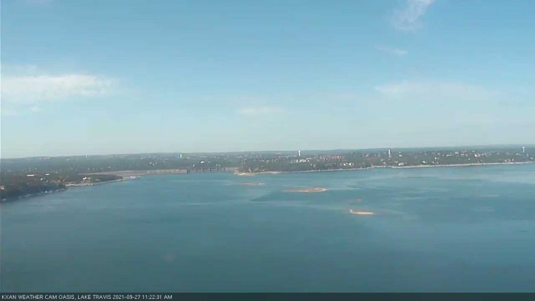 Lake Travis webcam, September 27, 2021 11:25 AM CT