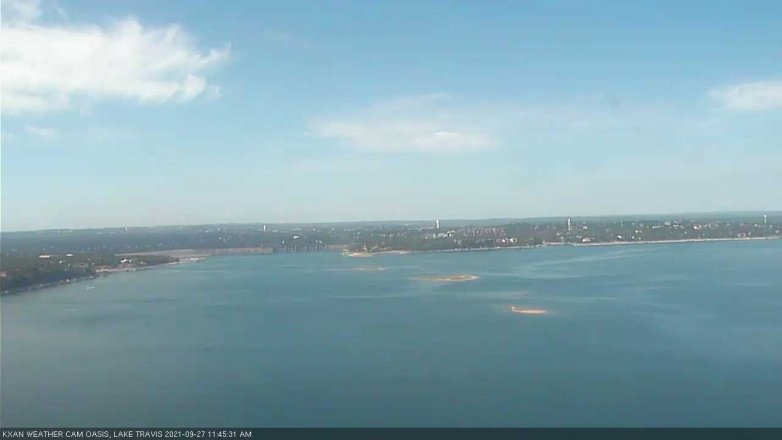 Lake Travis webcam, September 27, 2021 11:45 AM CT