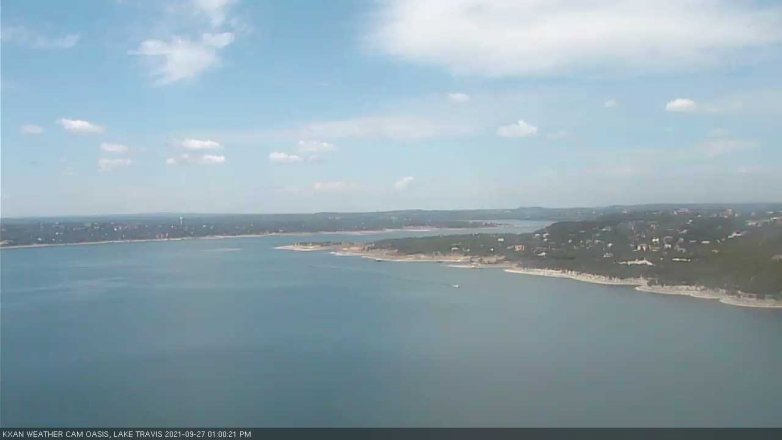 Lake Travis webcam, September 27, 2021 1:00 PM CT