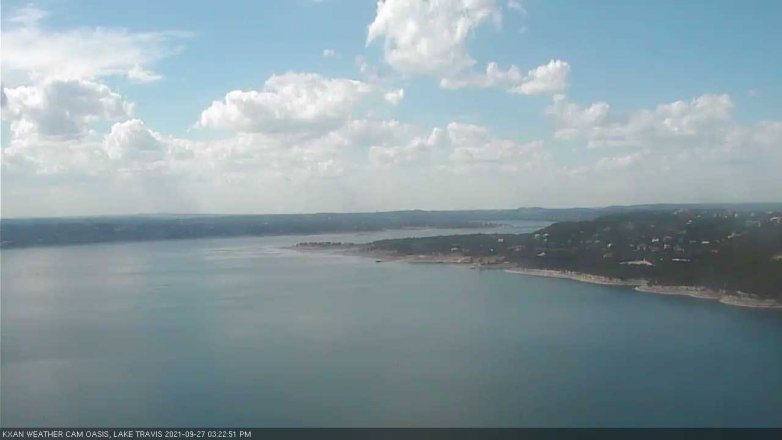 Lake Travis webcam, September 27, 2021 3:25 PM CT