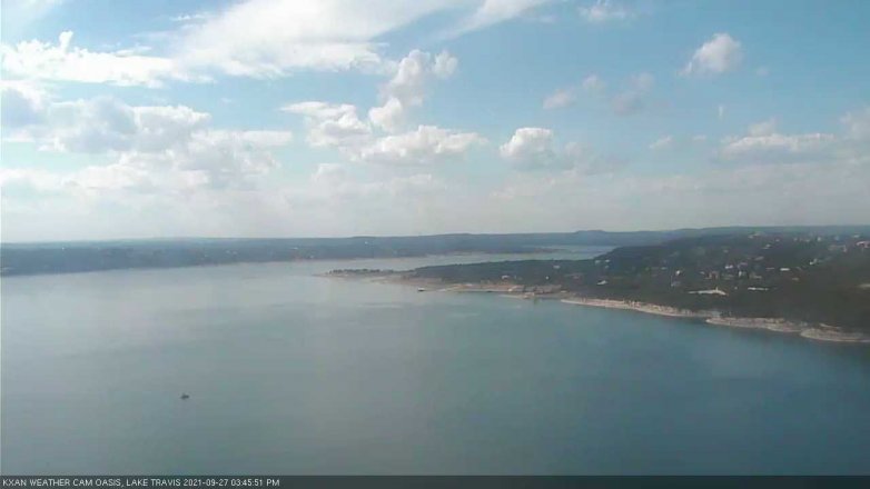 Lake Travis webcam, September 27, 2021 3:45 PM CT