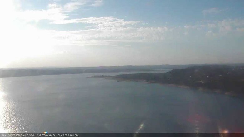 Lake Travis webcam, September 27, 2021 6:00 PM CT