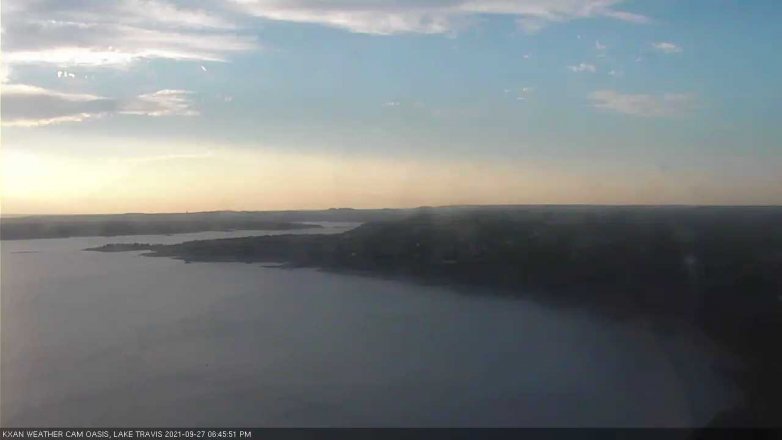 Lake Travis webcam, September 27, 2021 6:45 PM CT