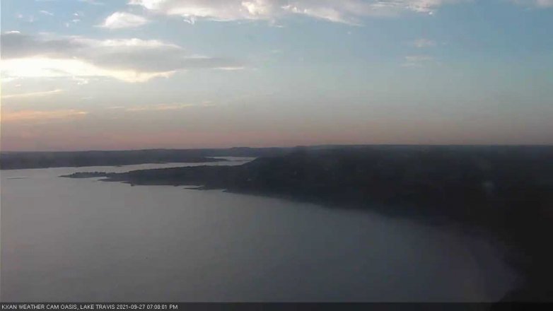 Lake Travis webcam, September 27, 2021 7:00 PM CT