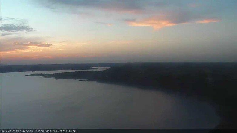 Lake Travis webcam, September 27, 2021 7:25 PM CT