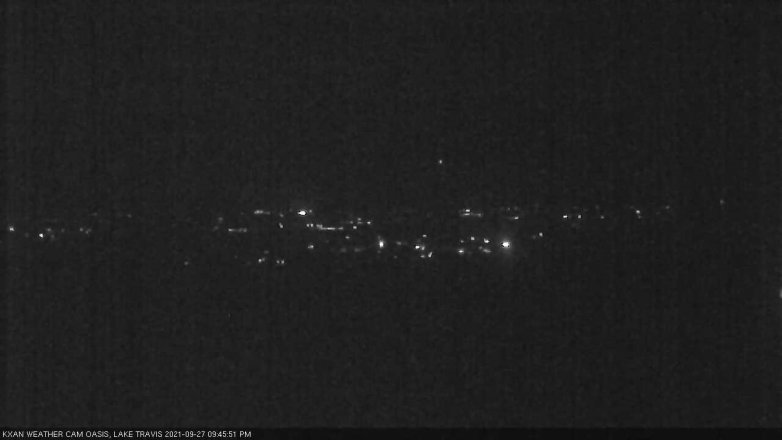 Lake Travis webcam, September 27, 2021 9:45 PM CT