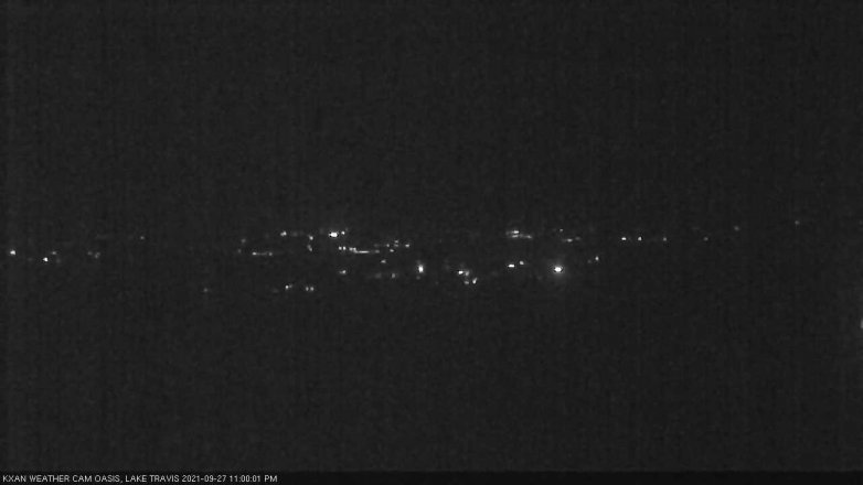 Lake Travis webcam, September 27, 2021 11:00 PM CT