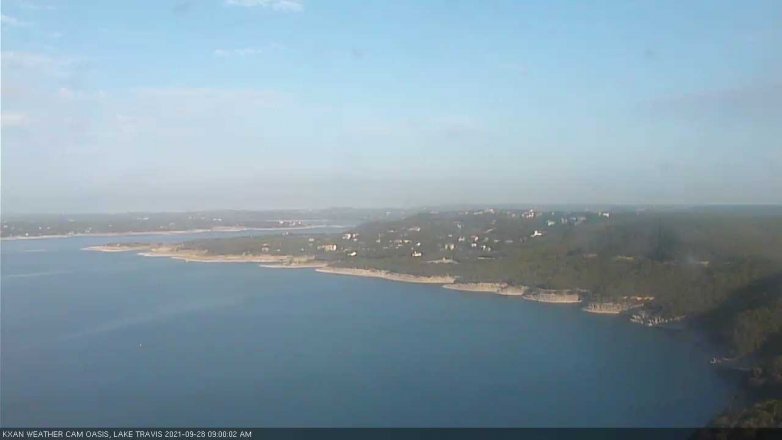 Lake Travis webcam, September 28, 2021 9:00 AM CT