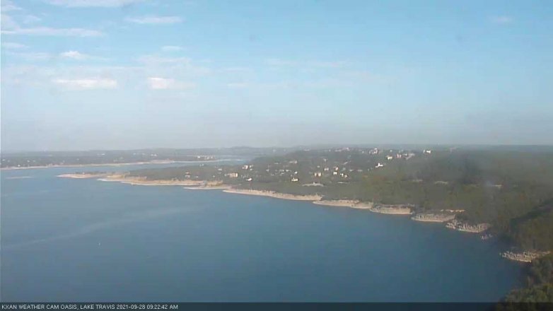Lake Travis webcam, September 28, 2021 9:25 AM CT