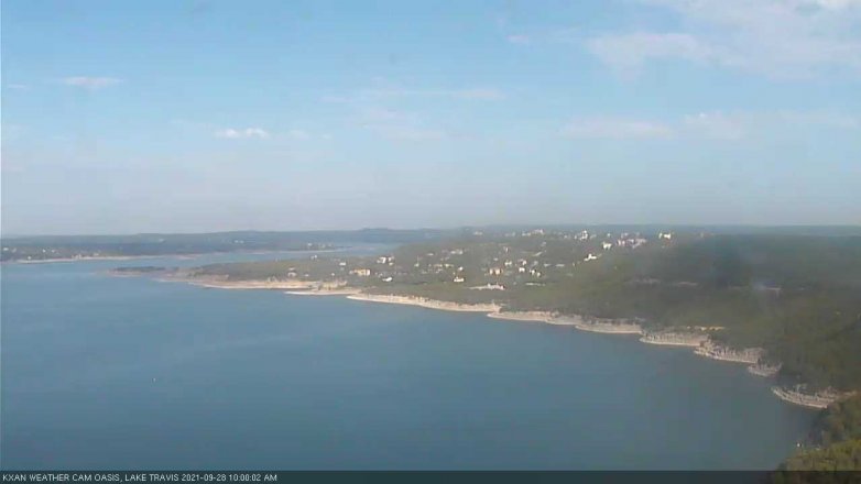 Lake Travis webcam, September 28, 2021 10:00 AM CT