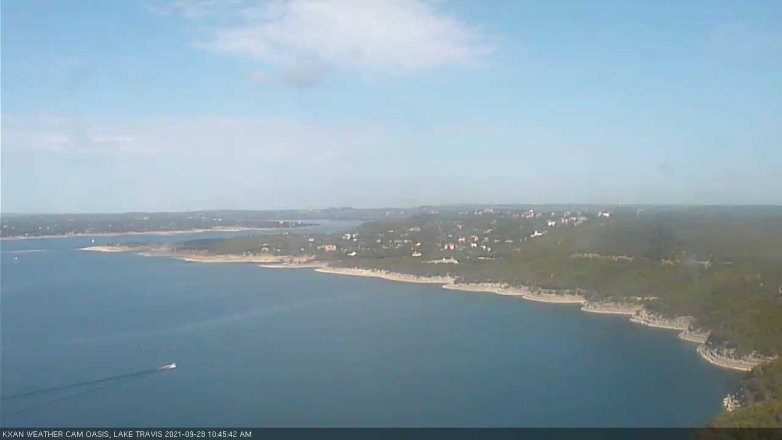 Lake Travis webcam, September 28, 2021 10:45 AM CT