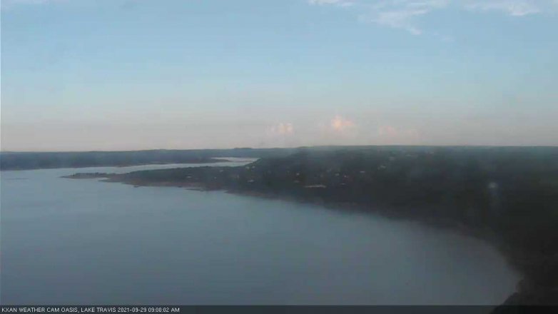 Lake Travis webcam, September 29, 2021 9:00 AM CT