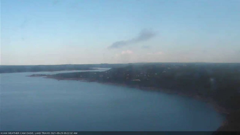 Lake Travis webcam, September 29, 2021 9:25 AM CT