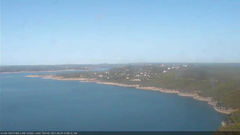 Lake Travis webcam, September 29, 2021 10:45 AM CT