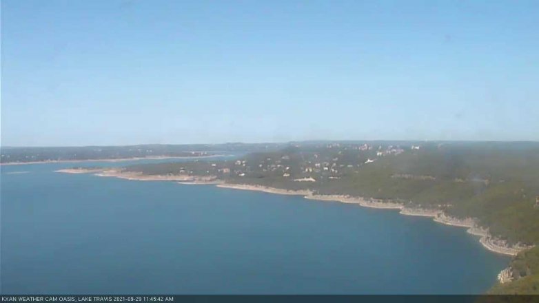 Lake Travis webcam, September 29, 2021 11:45 AM CT