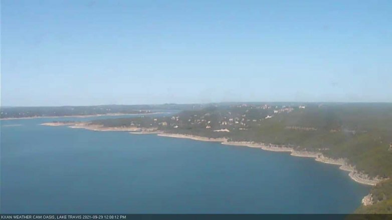 Lake Travis webcam, September 29, 2021 12:00 PM CT