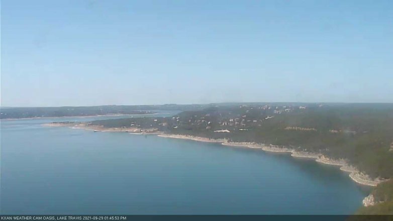 Lake Travis webcam, September 29, 2021 1:45 PM CT