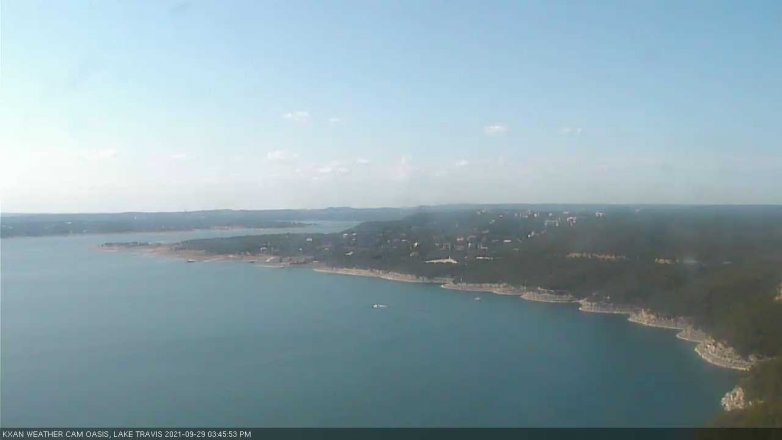 Lake Travis webcam, September 29, 2021 3:45 PM CT