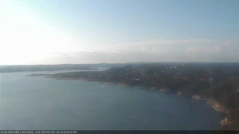 Lake Travis webcam, September 29, 2021 5:45 PM CT