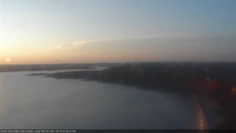 Lake Travis webcam, September 29, 2021 7:00 PM CT