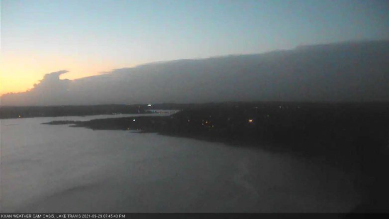 Lake Travis webcam, September 29, 2021 7:45 PM CT