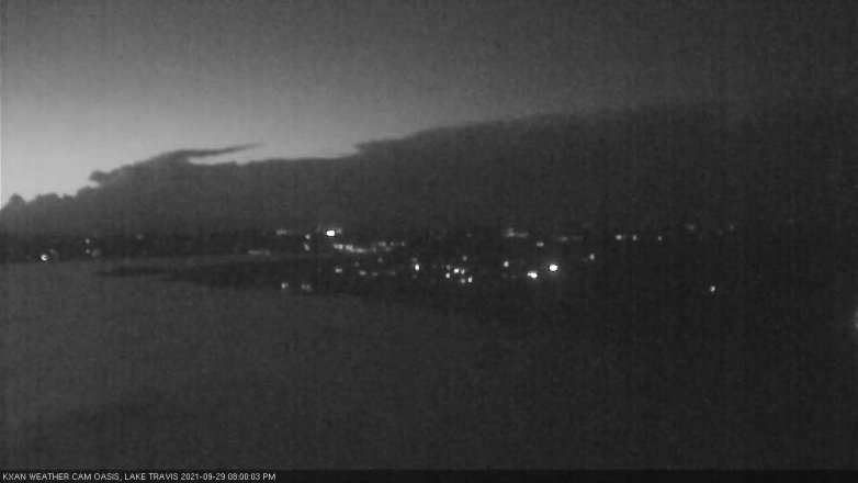 Lake Travis webcam, September 29, 2021 8:00 PM CT