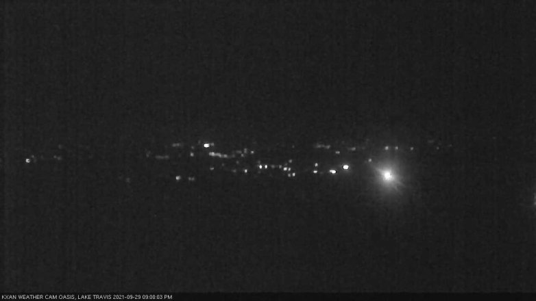 Lake Travis webcam, September 29, 2021 9:00 PM CT