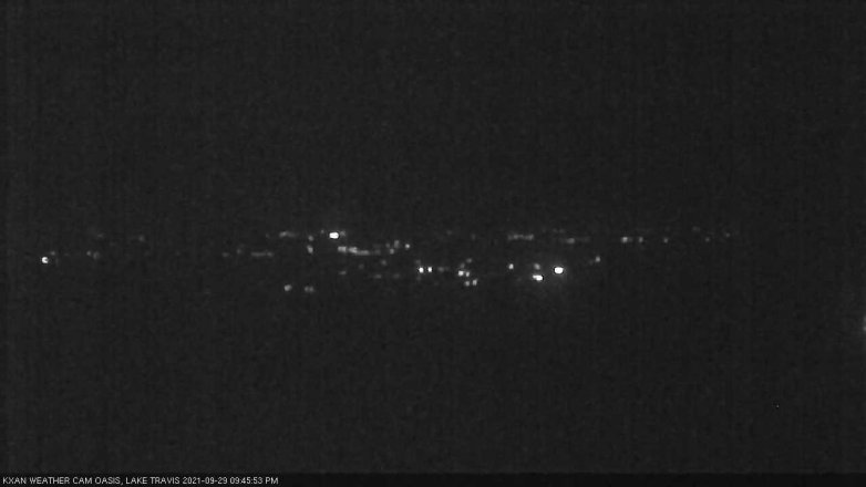Lake Travis webcam, September 29, 2021 9:45 PM CT