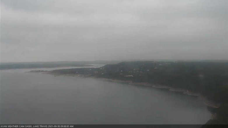 Lake Travis webcam, September 30, 2021 9:00 AM CT