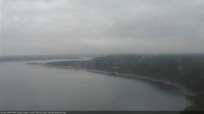 Lake Travis webcam, September 30, 2021 9:45 AM CT
