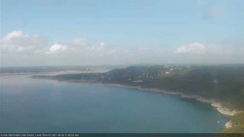 Lake Travis webcam, September 30, 2021 11:45 AM CT