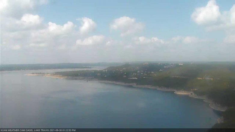 Lake Travis webcam, September 30, 2021 1:25 PM CT