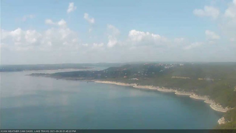Lake Travis webcam, September 30, 2021 1:45 PM CT