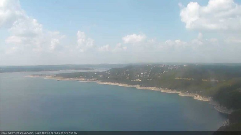 Lake Travis webcam, September 30, 2021 2:25 PM CT