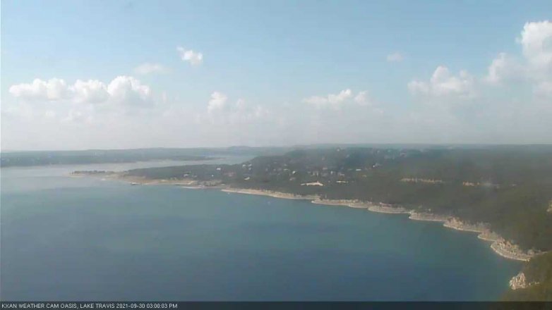 Lake Travis webcam, September 30, 2021 3:00 PM CT